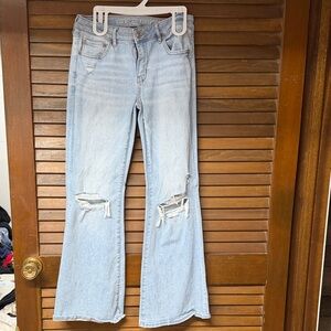 American Eagle Outfitters Light Blue Flare Jeans
